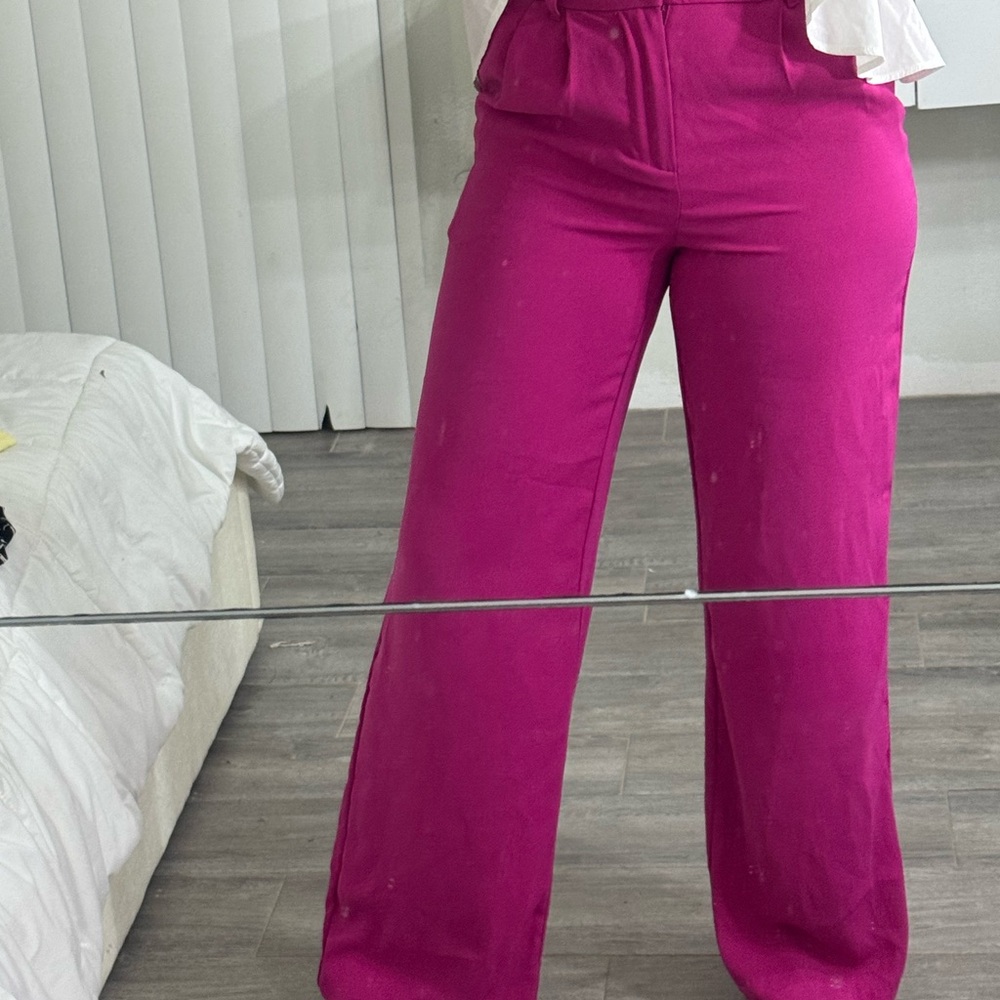 Women's Pink Wide-Leg Pants